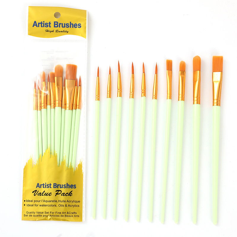 10Pcs 진주 빛 플라스틱 막대 오일 브러쉬 세트 나 - Gouache Paint Set 리뷰 및 가격